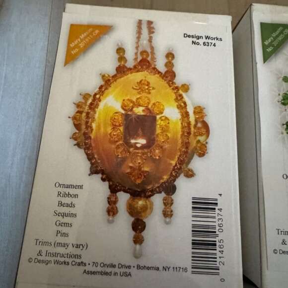 Mary Maxim Design Works Beaded Ornament Kit Set Of 4 - Picture 2 of 12